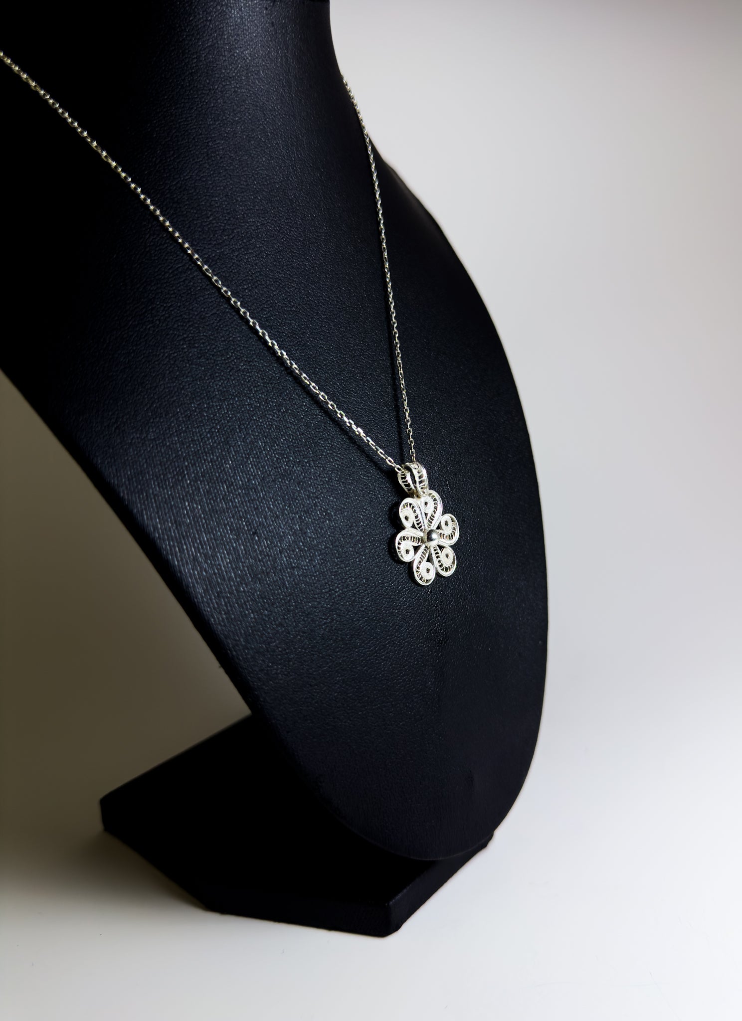 Collier de trèfle en argent sterling fait à la main