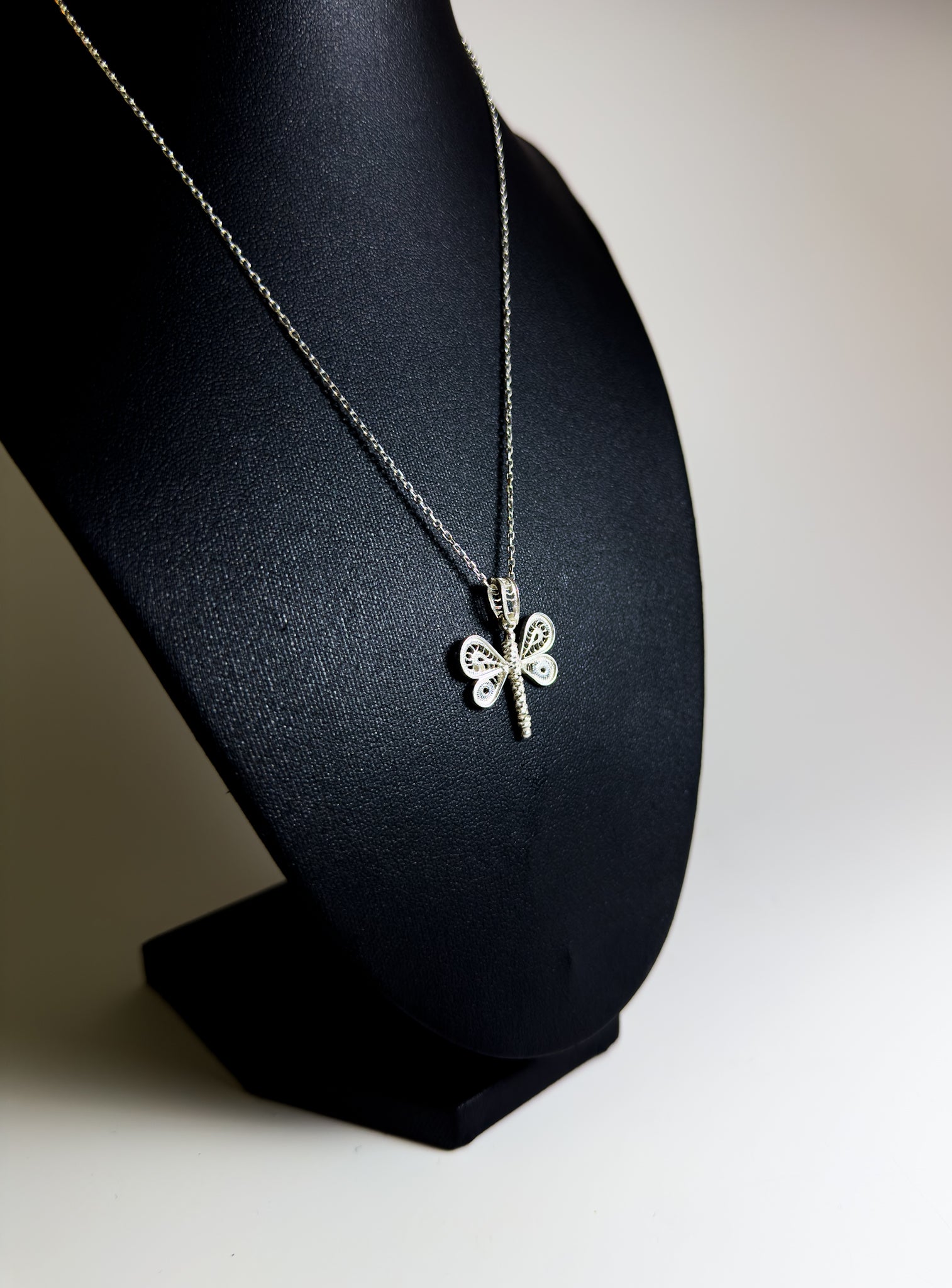 Handmade Sterling Silver Dragonfly Necklace