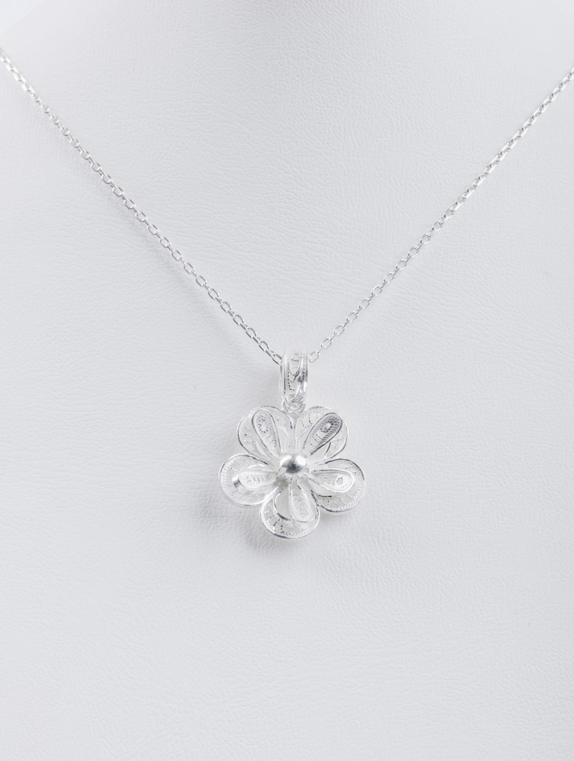 Handmade Sterling Silver Sacred Lotus Necklace