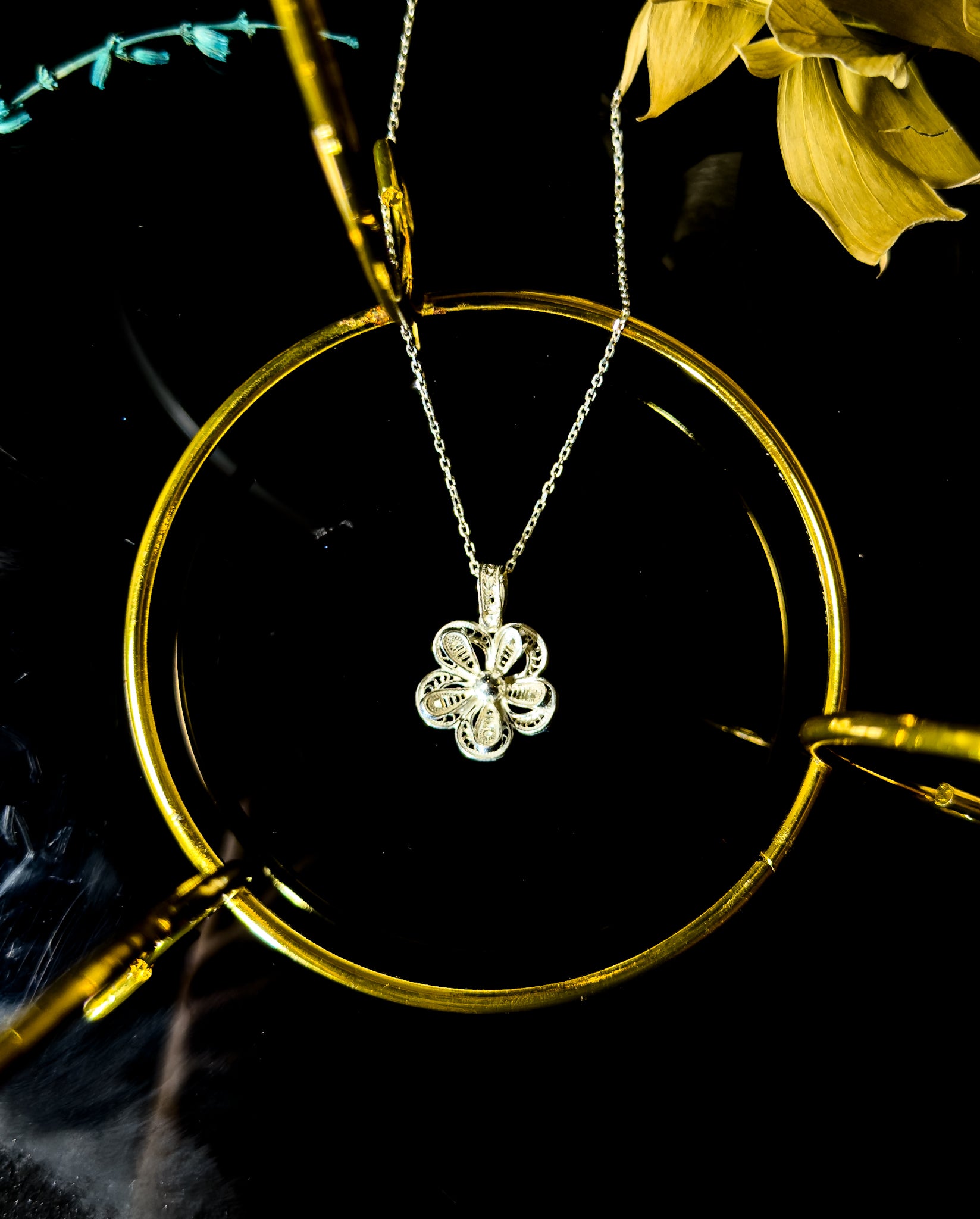 Handmade Sterling Silver Sacred Lotus Necklace