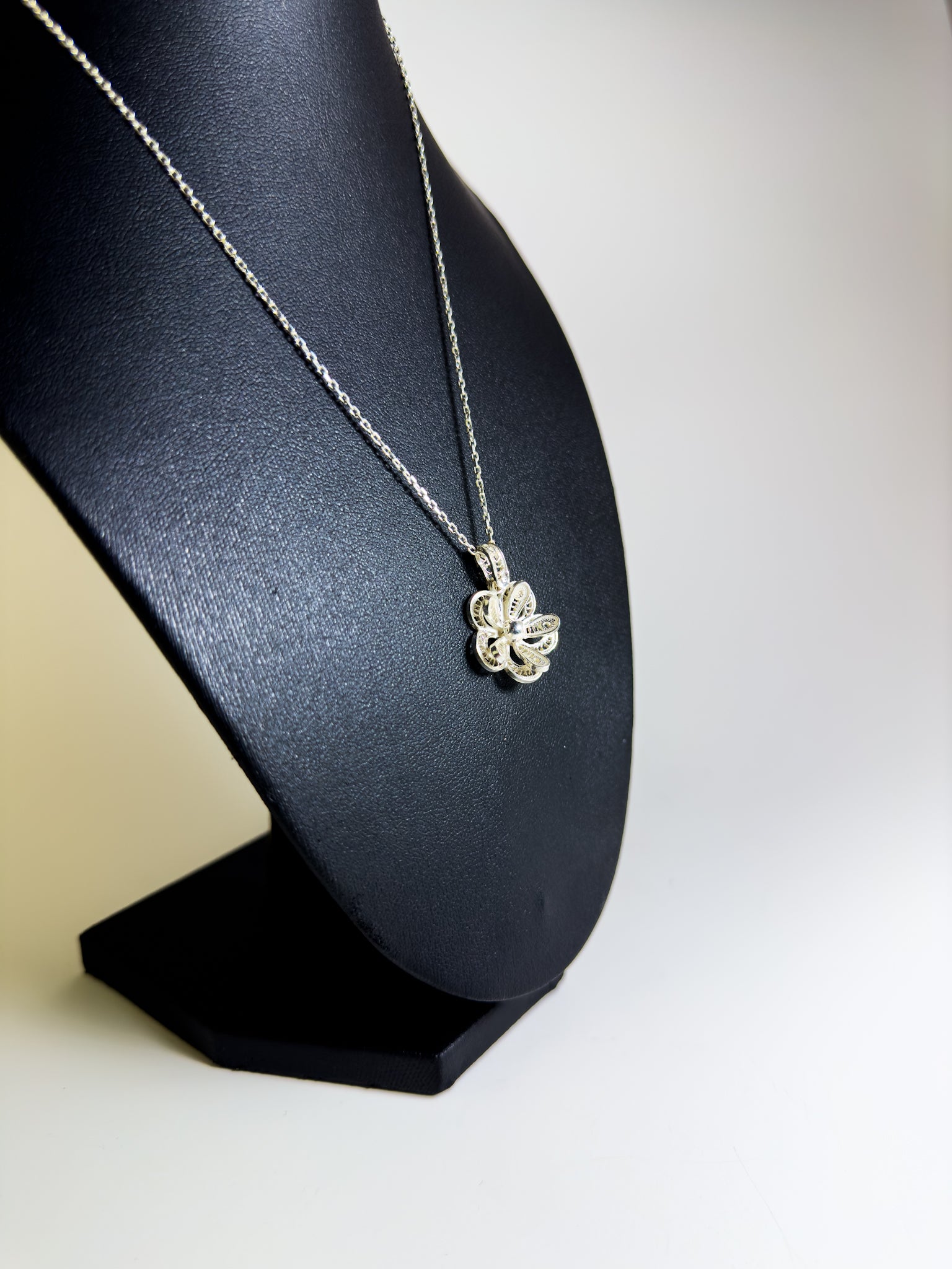 Handmade Sterling Silver Sacred Lotus Necklace