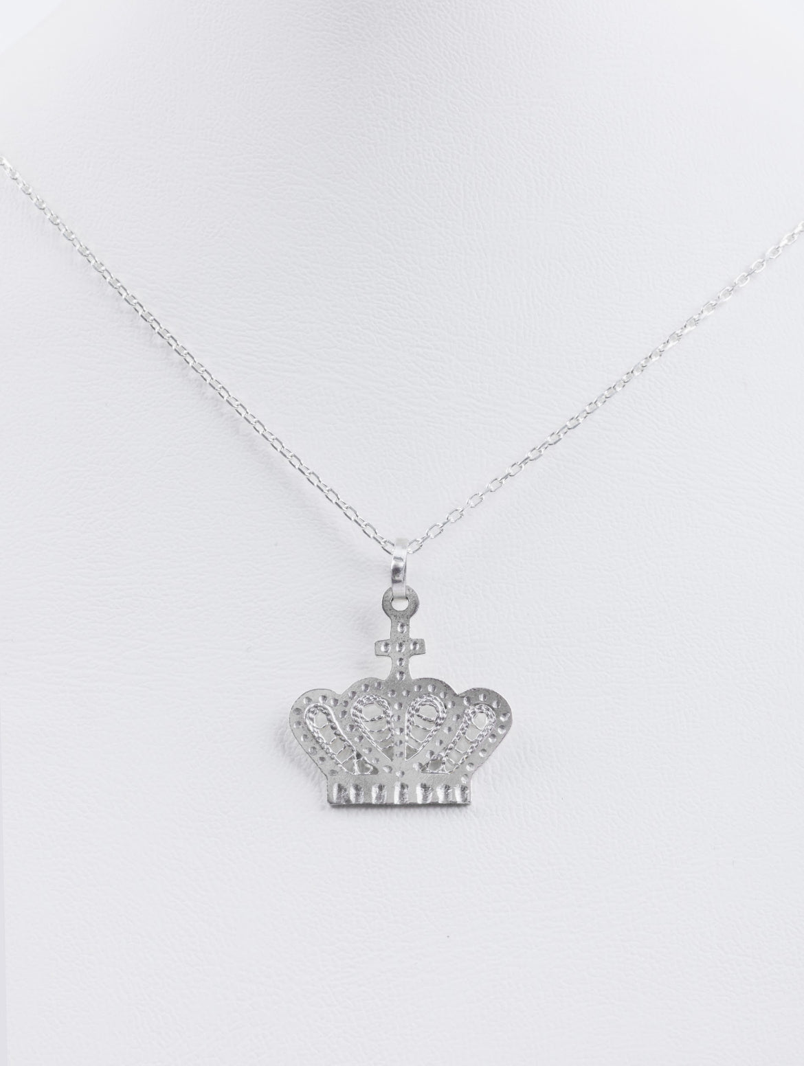 Handmade Sterling Silver Crown Necklace