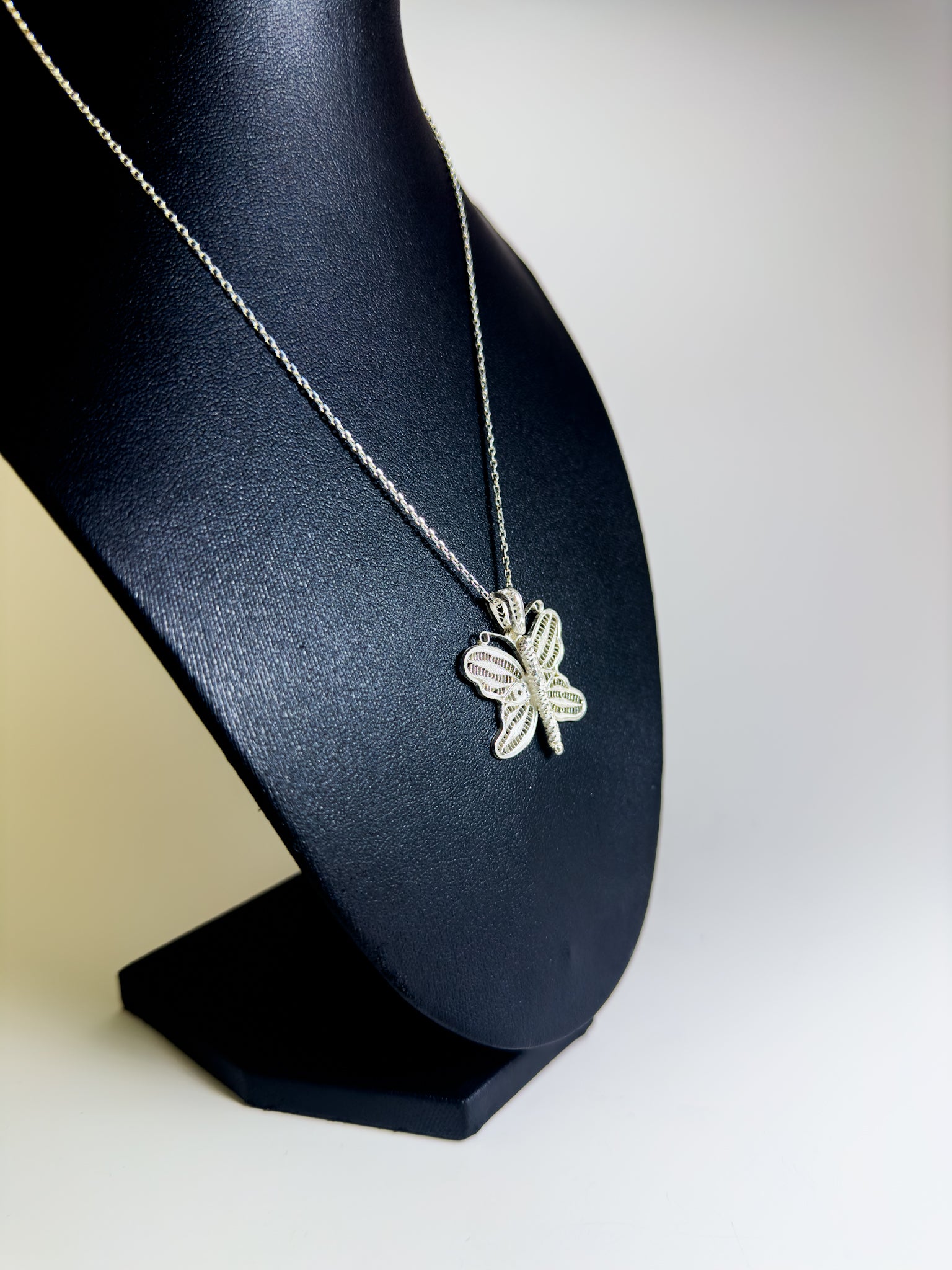 Handmade Sterling Silver Butterfly Necklace