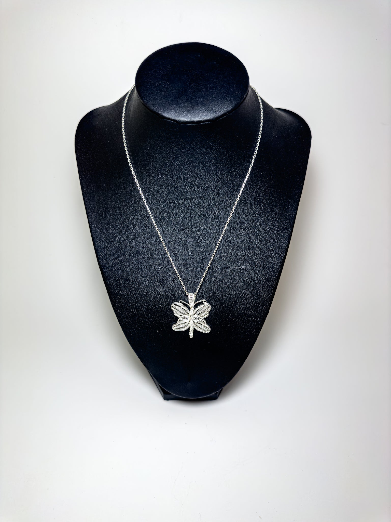 Handmade Sterling Silver Butterfly Necklace