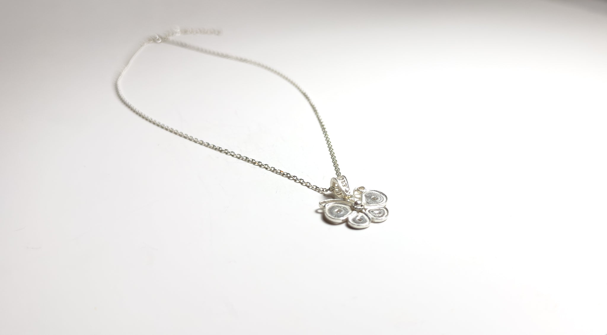 Handmade Sterling Silver Minimalist Butterfly Necklace