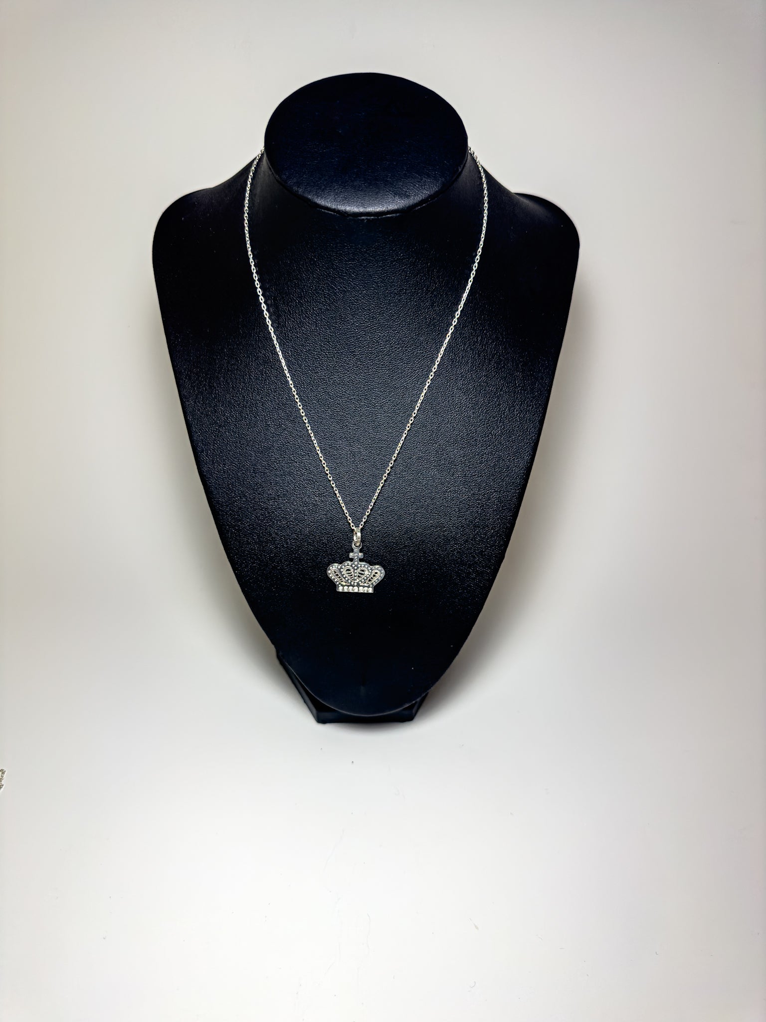 Handmade Sterling Silver Crown Necklace