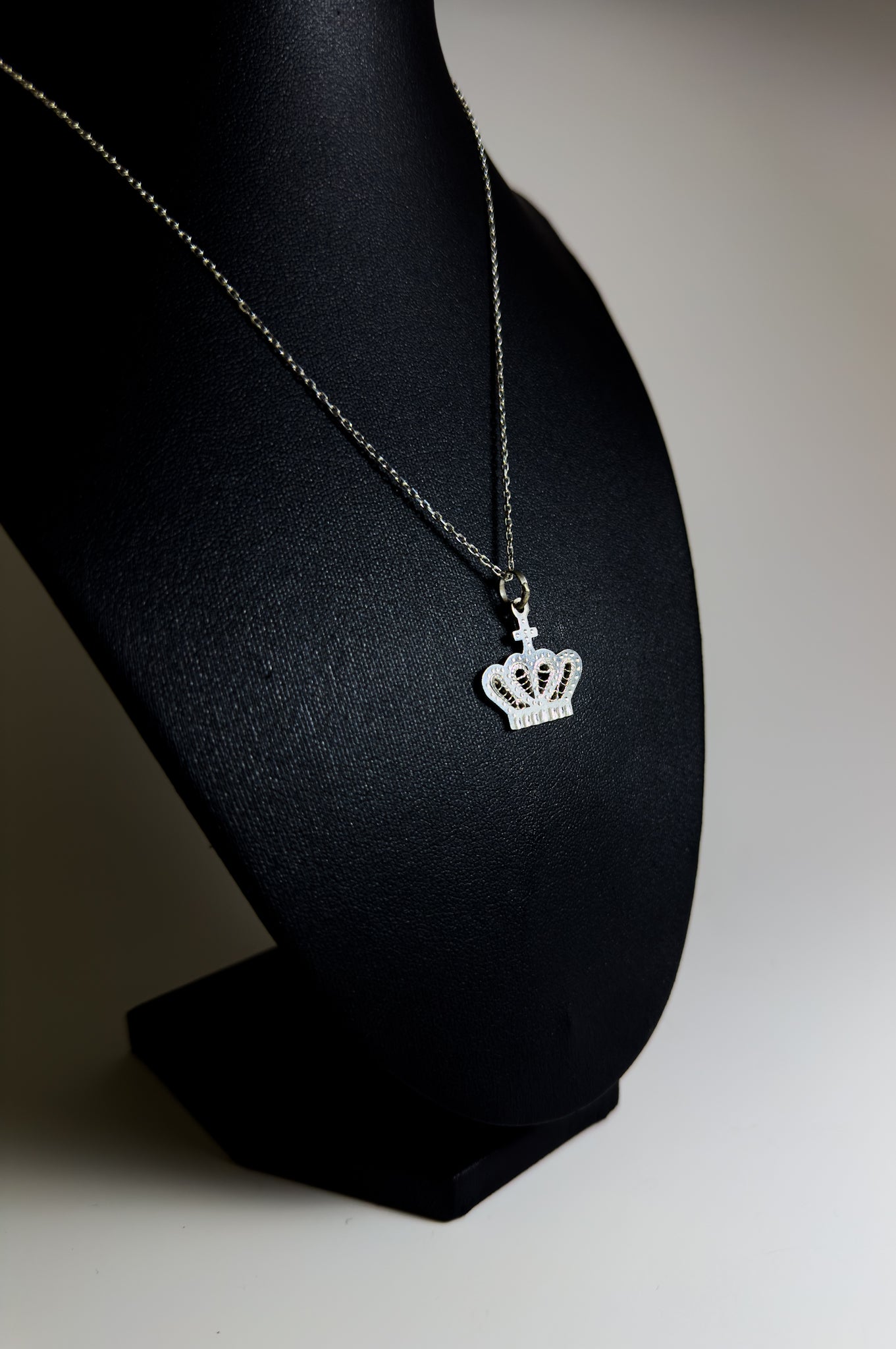 Handmade Sterling Silver Crown Necklace