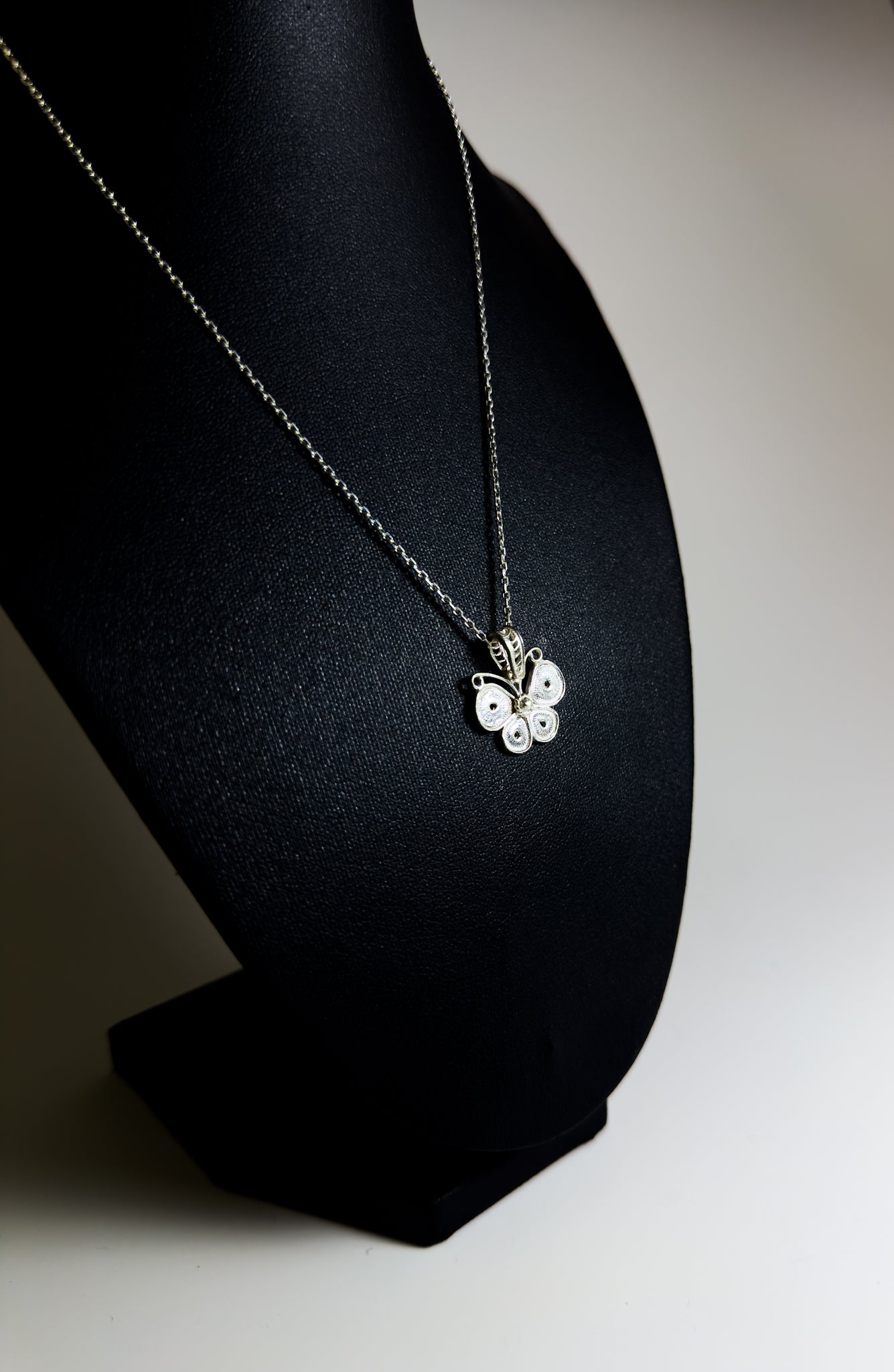 Handmade Sterling Silver Minimalist Butterfly Necklace