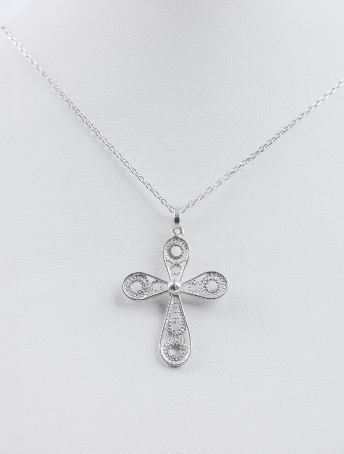 Handmade Sterling Silver Cross Necklace