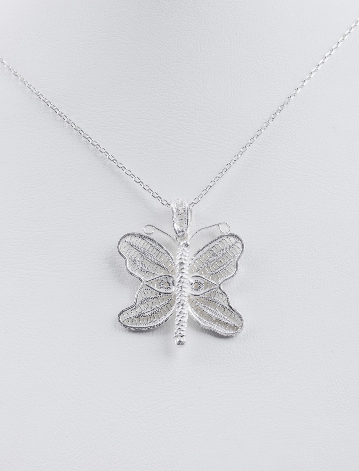 Handmade Sterling Silver Butterfly Necklace