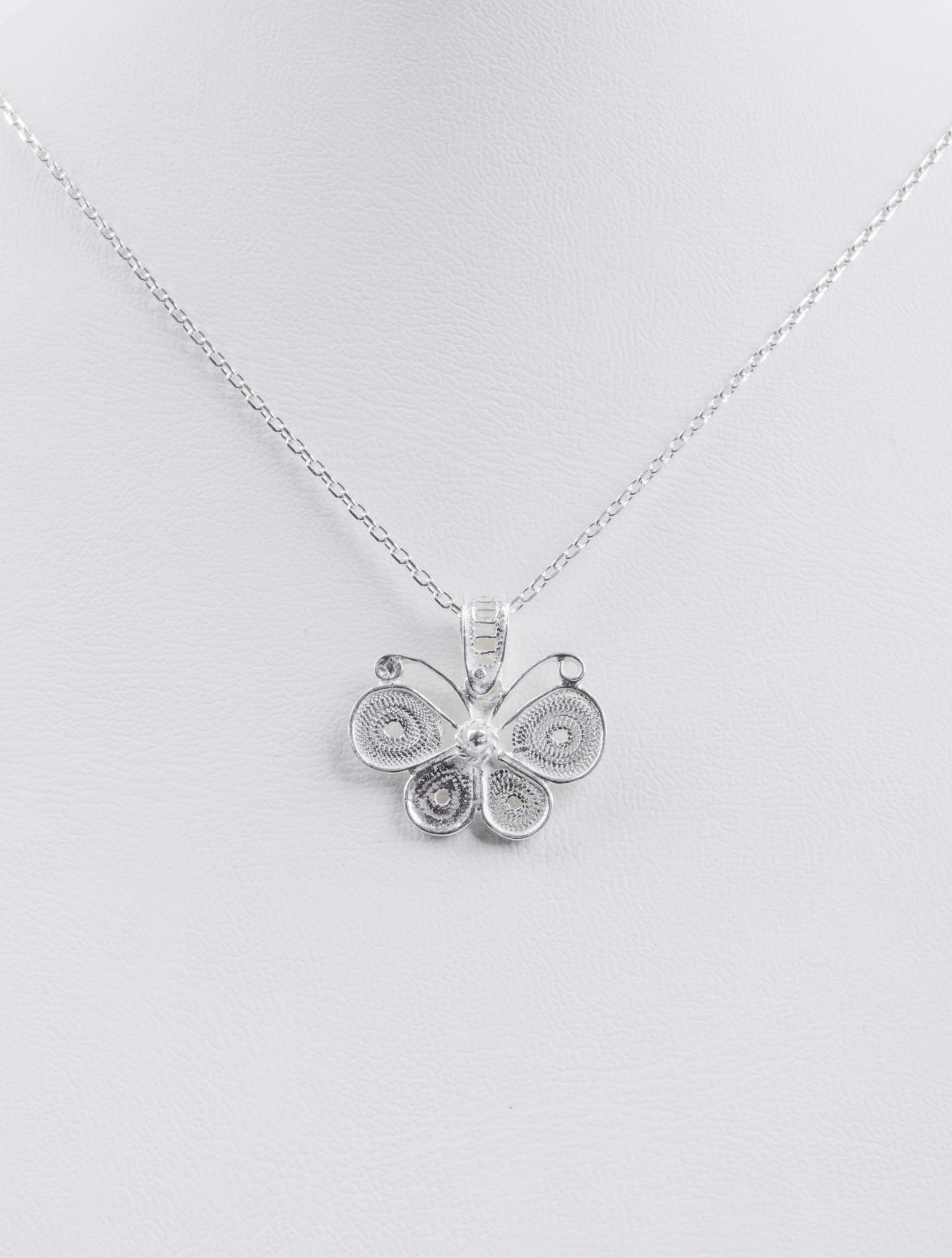 Handmade Sterling Silver Minimalist Butterfly Necklace