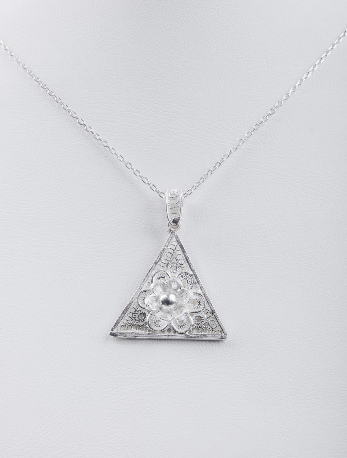 Handmade Sterling Silver Pyramid Necklace