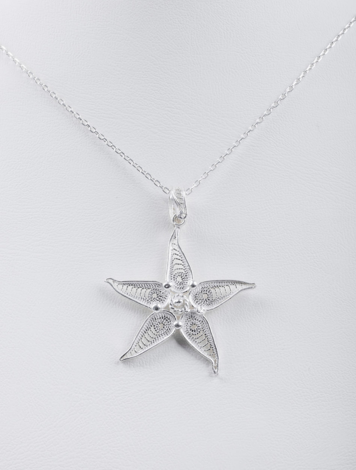 Handmade Sterling Silver Starfish Necklace