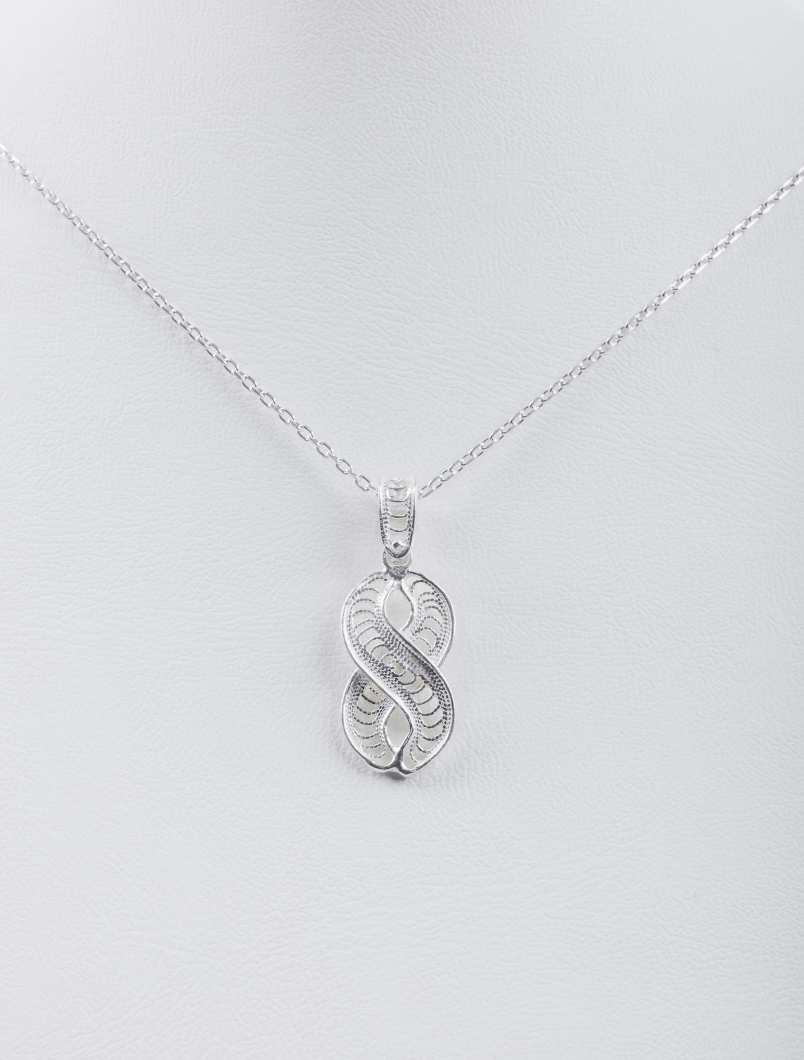 Handmade Sterling Silver Infinity Necklace