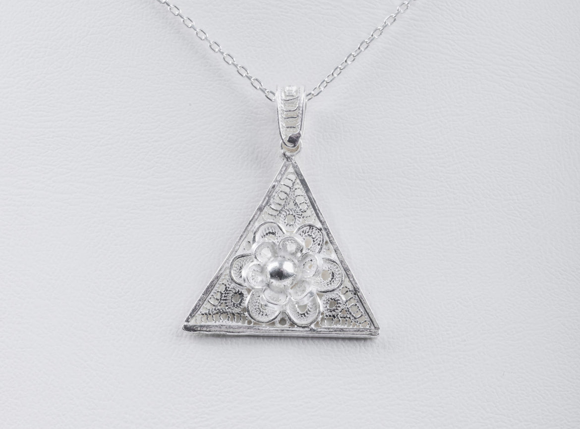 Handmade Sterling Silver Pyramid Necklace