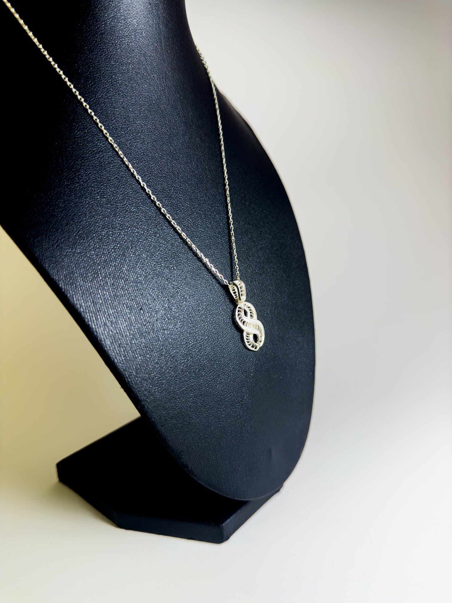 Handmade Sterling Silver Infinity Necklace