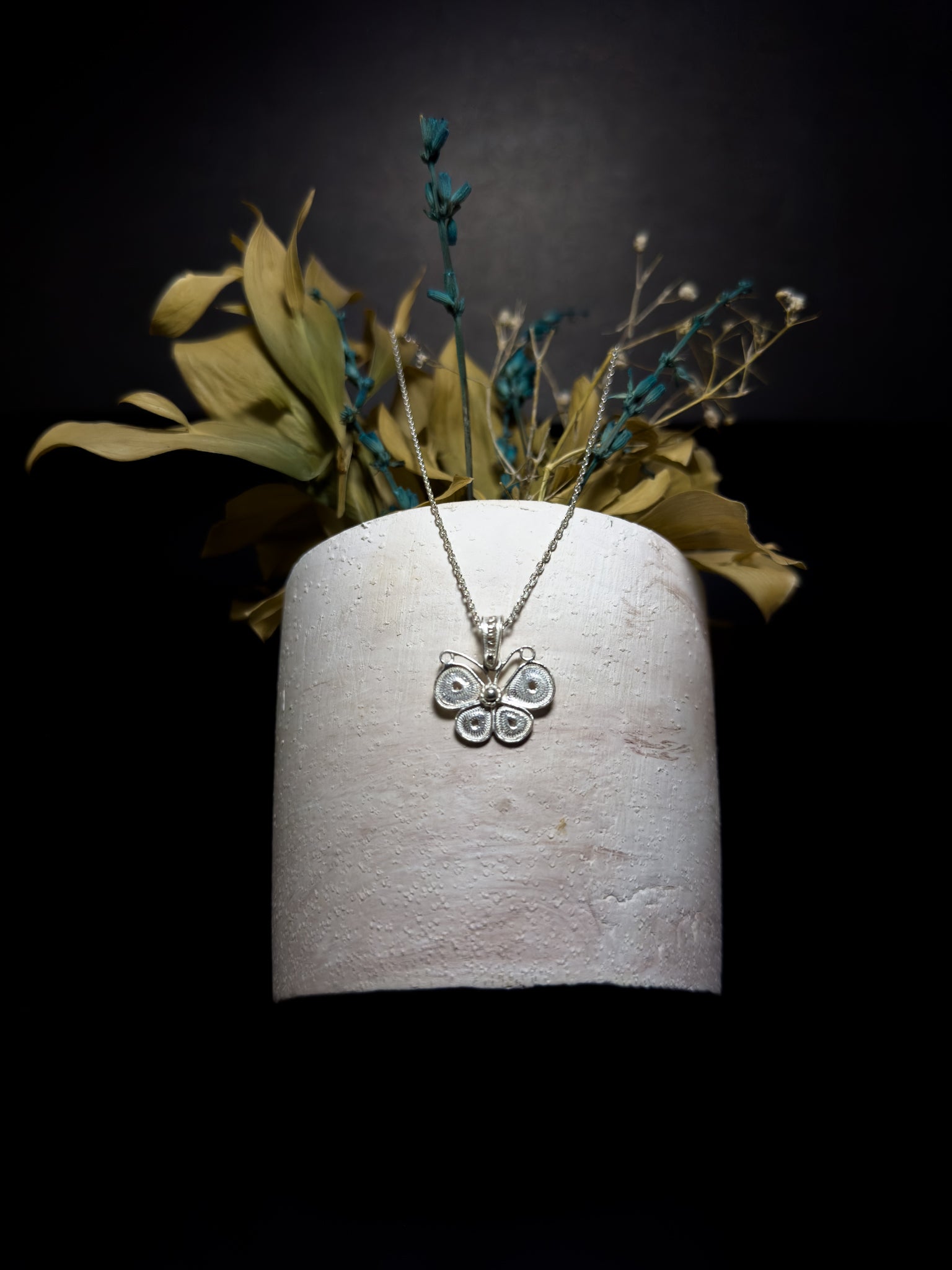 Handmade Sterling Silver Minimalist Butterfly Necklace