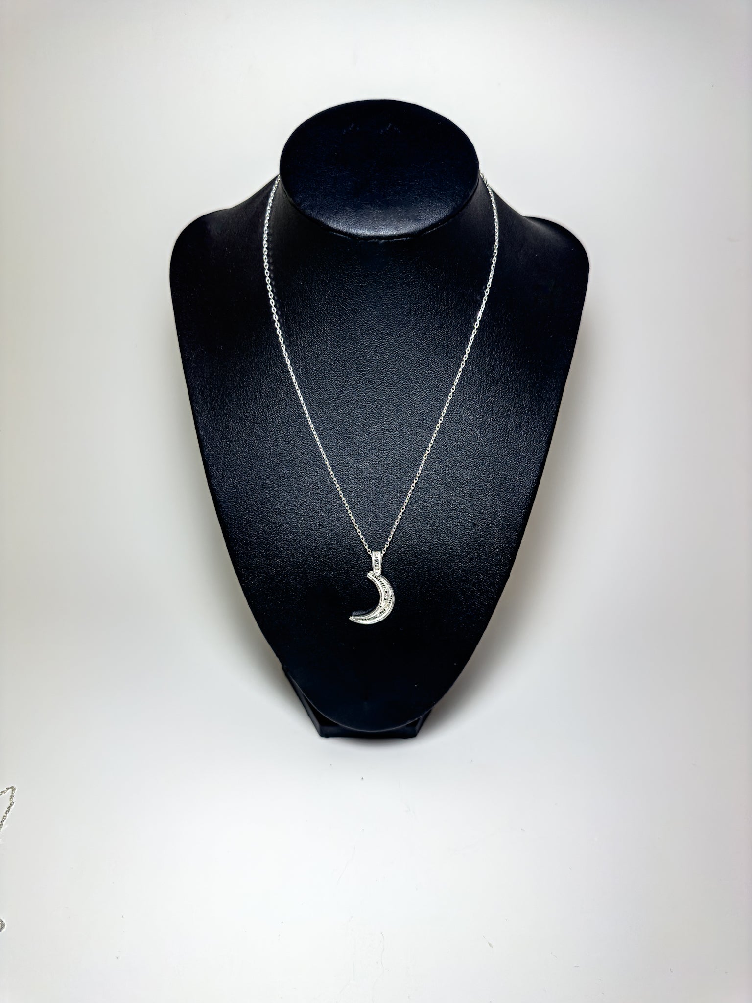 Handmade Sterling Silver Crescent Moon Necklace