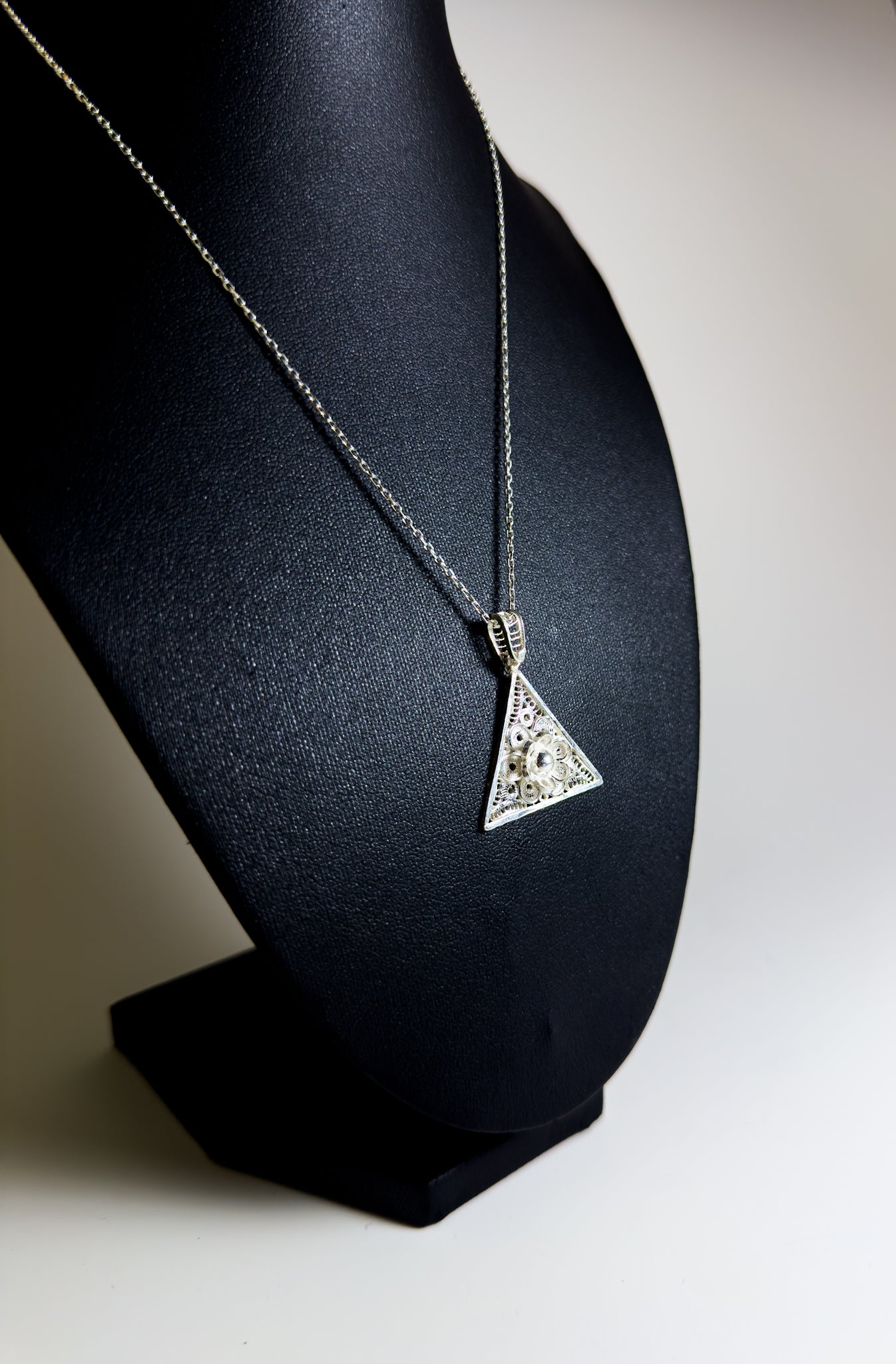 Handmade Sterling Silver Pyramid Necklace