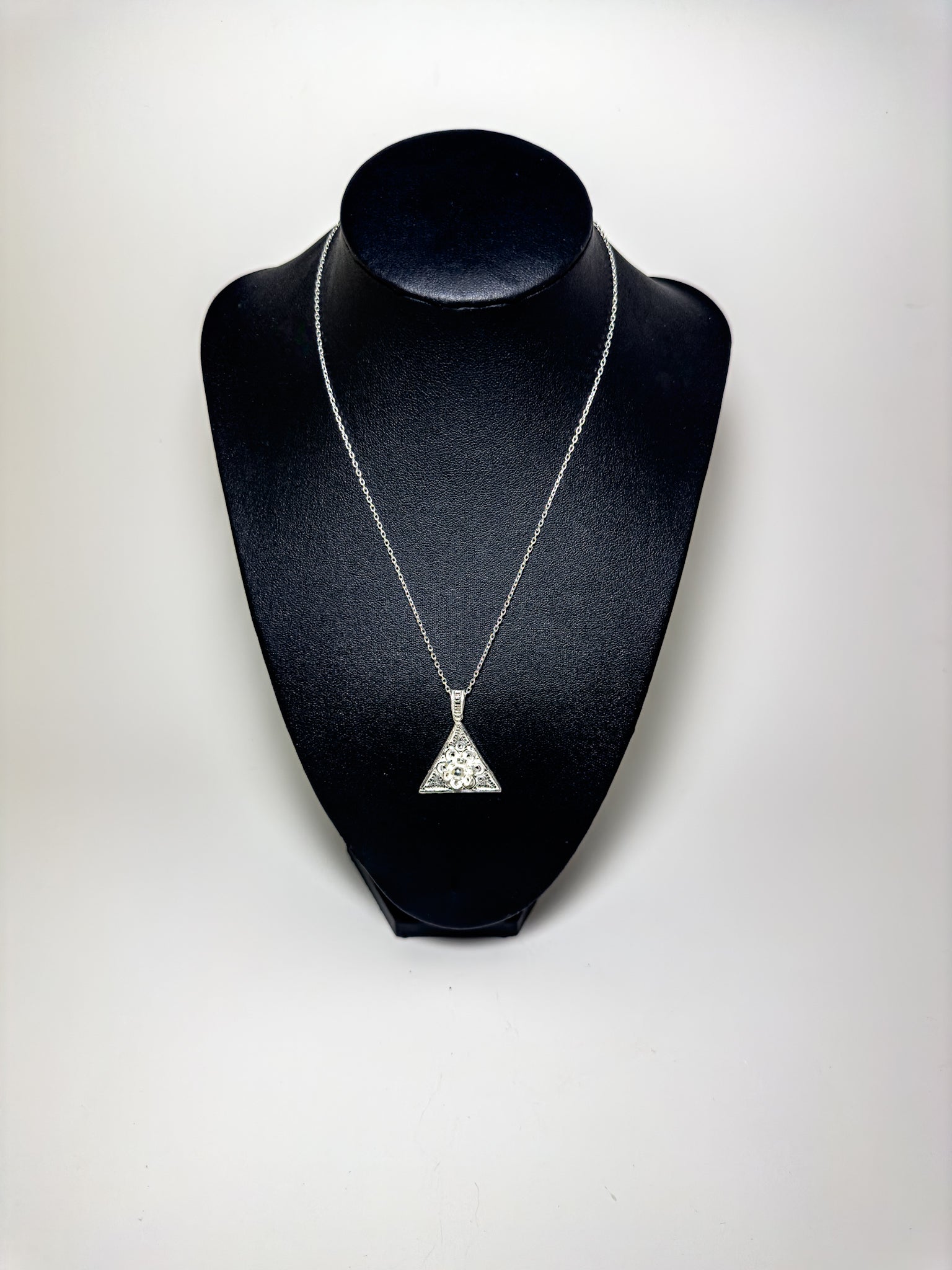 Handmade Sterling Silver Pyramid Necklace