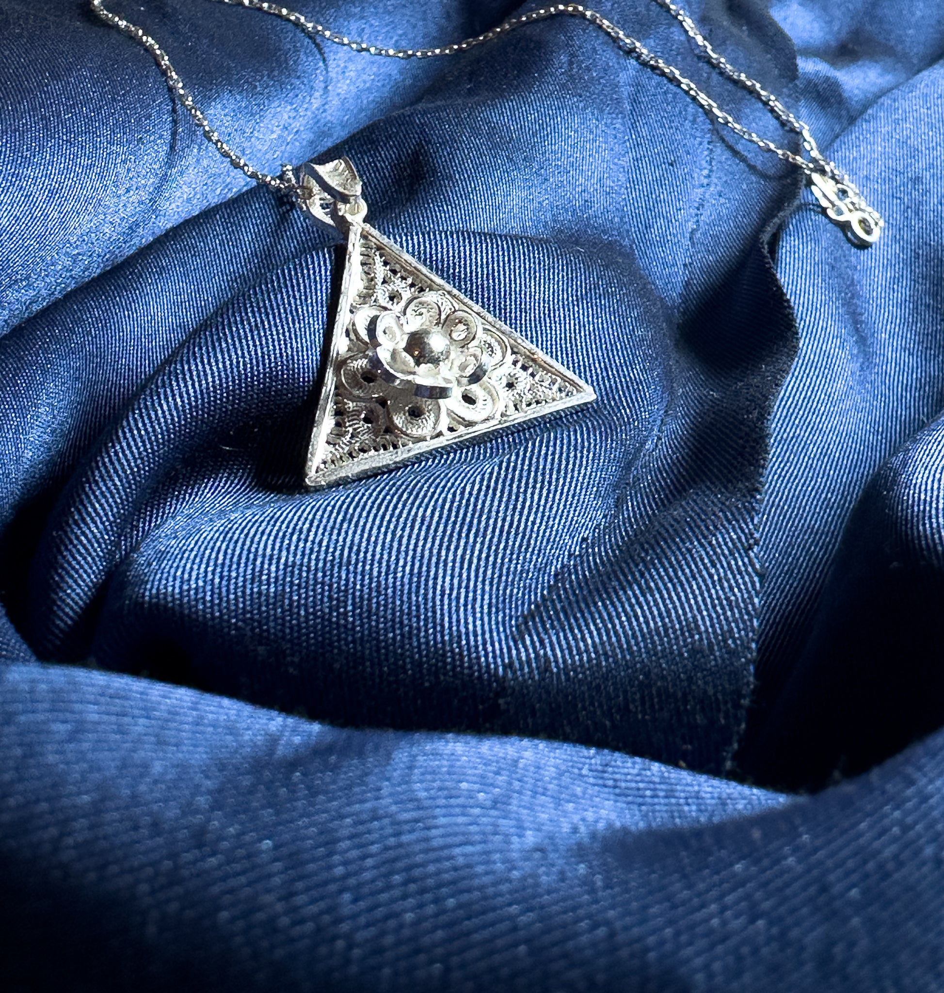 Handmade Sterling Silver Pyramid Necklace