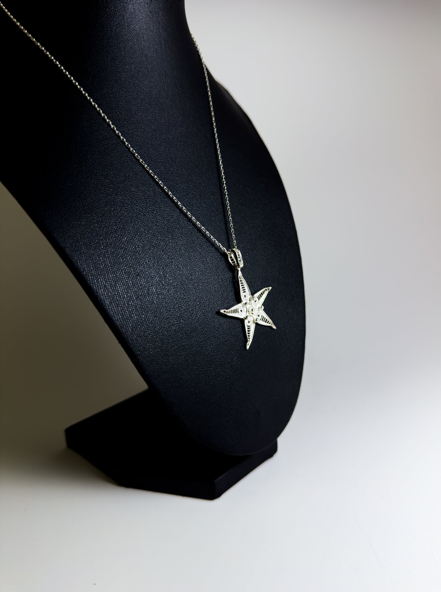 Handmade Sterling Silver Starfish Necklace