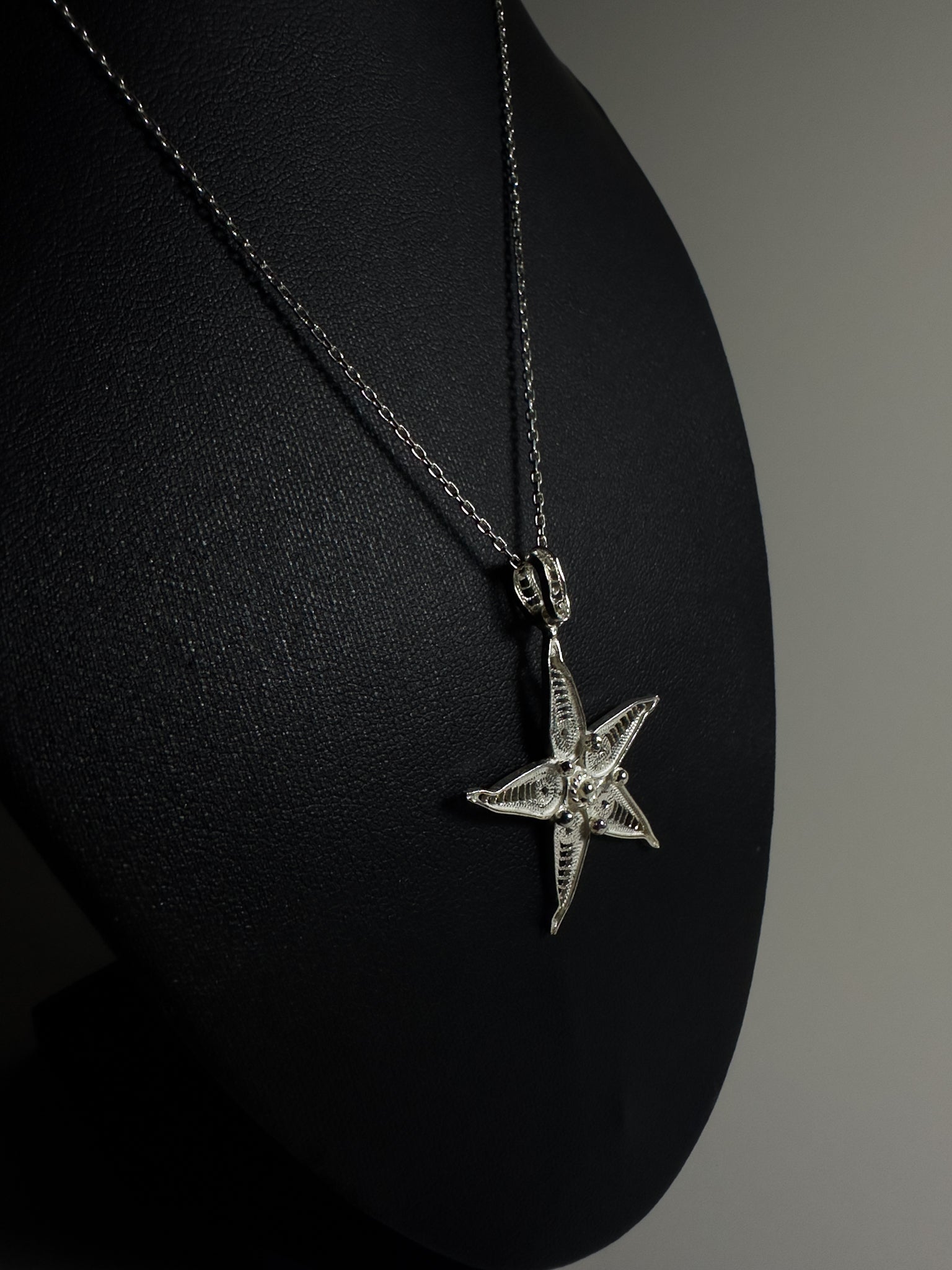 Handmade Sterling Silver Starfish Necklace