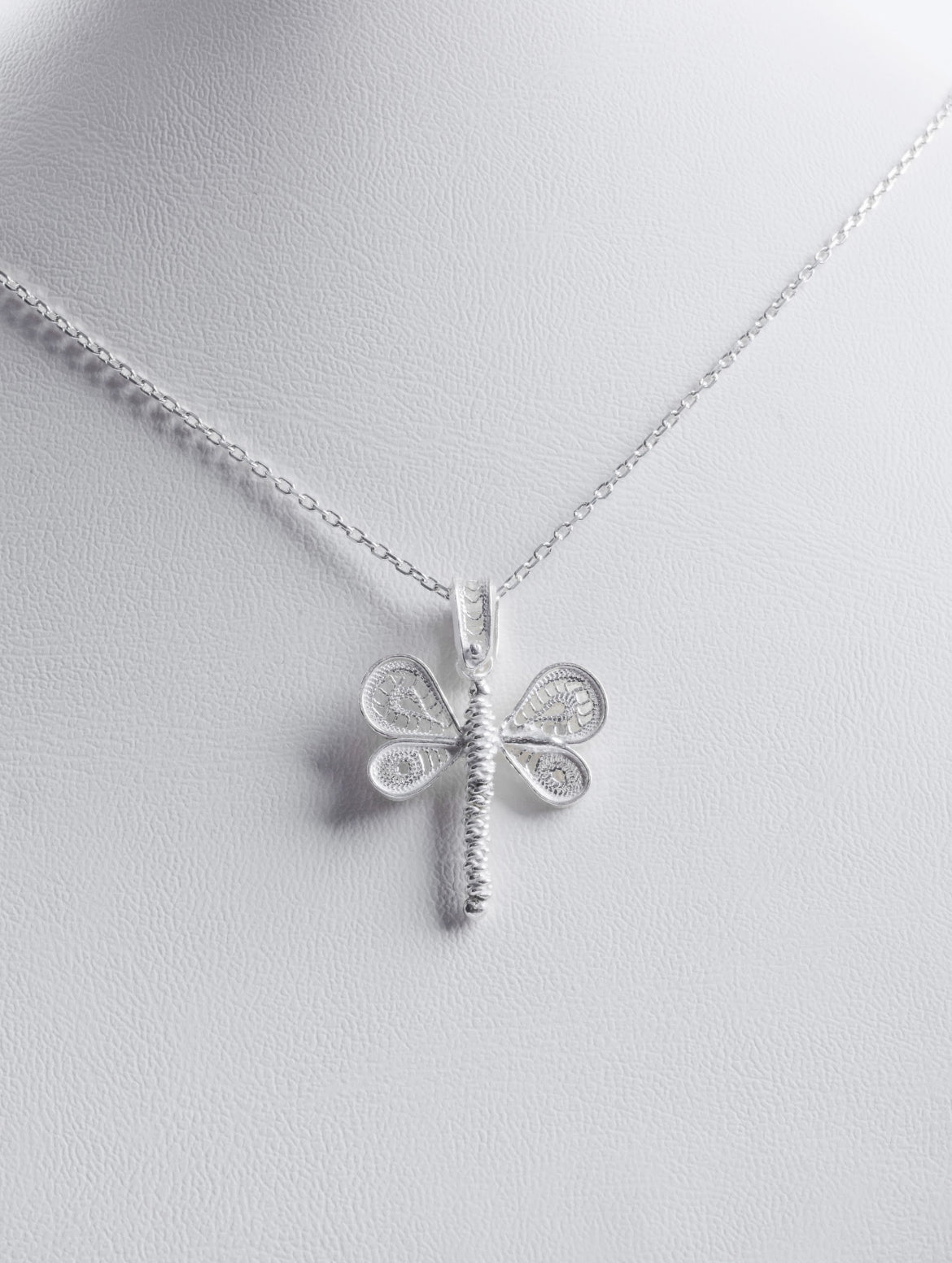 Handmade Sterling Silver Dragonfly Necklace